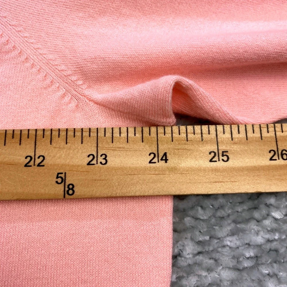Talbots Woman‎ 2X Cardigan Sweater Pima Cotton Blend Pink Trim Detail NWT